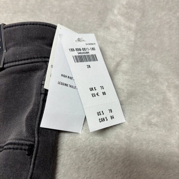 NEW Abercrombie & Fitch Size 28 6R Simone High Rise Ankle Jeans Gray Stretch $78 - Picture 6 of 8
